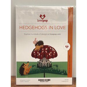LOVEPOP HEDGEHOGS IN LOVE LP1500 DISCONTINUED POP UP CARD WITH SLIDE OUT NOTE